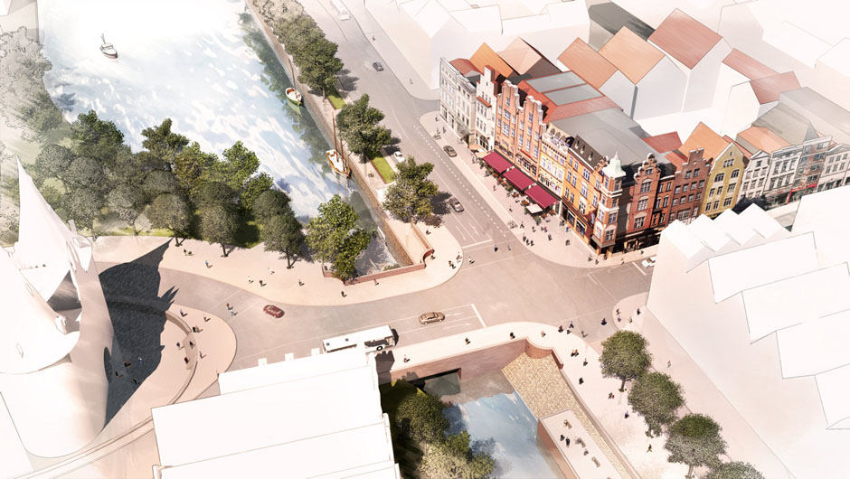 Architekturillustration, Architekturvisualisierung und 3D-Visualisierung Lübeck am Holstentor